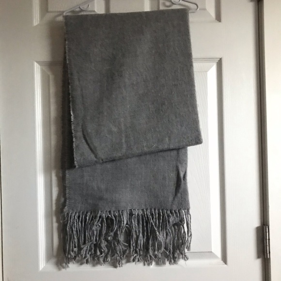Urban Outfitters Accessories - Urban Outfitters Grey Long XL Scarf with Fringes